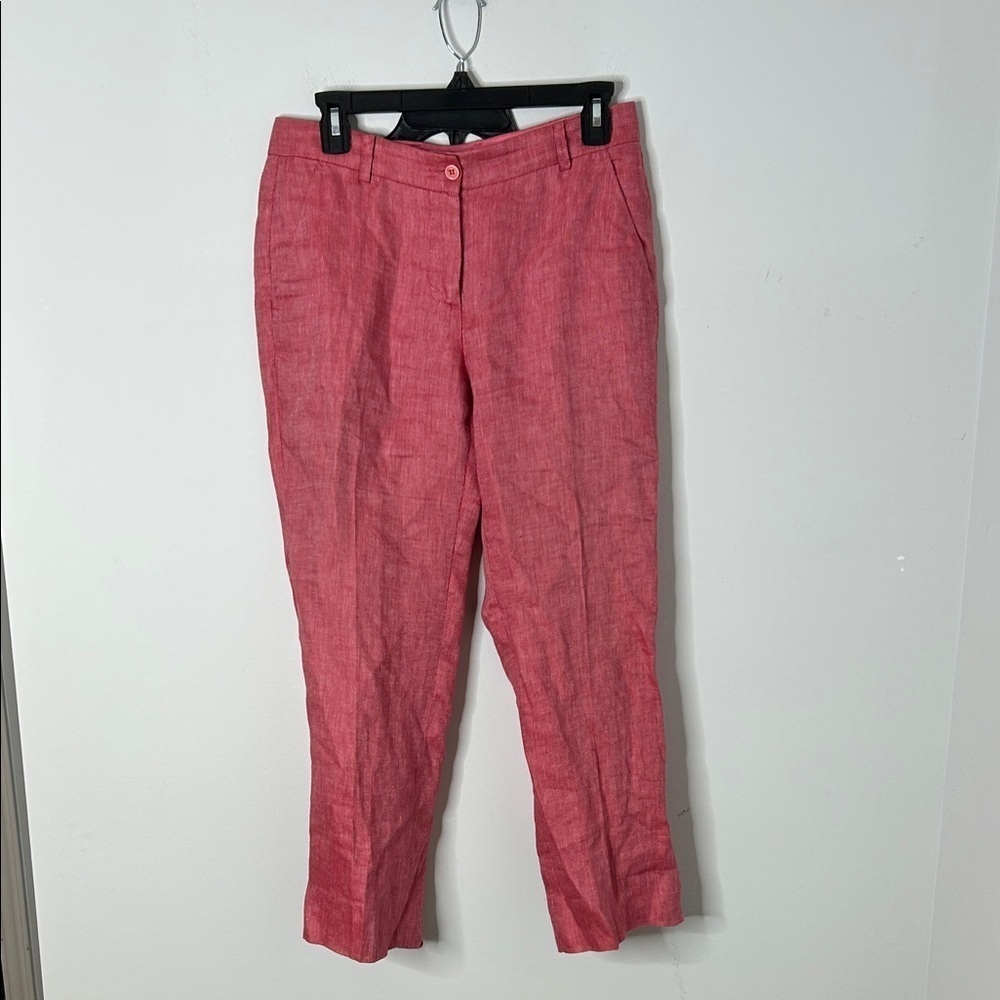 ETRO Women’s Linen Salmon Cropped Trousers